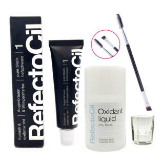 RefectoCil gél na farbenie obočia a mihalníc 15ml 1 PURE BLACK (čierna)